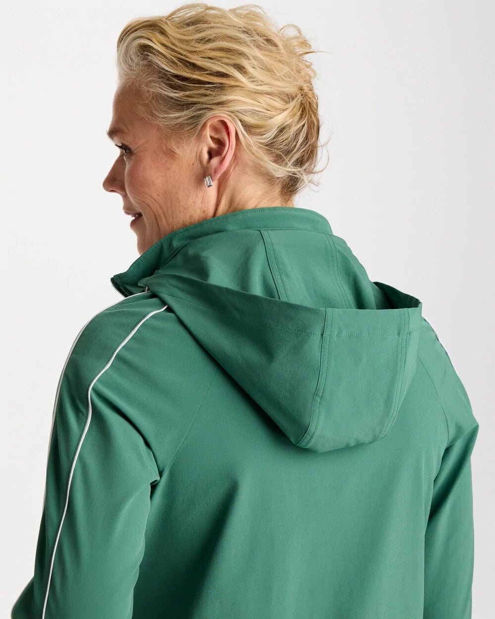 Zenergy® UPF Piping Anorak Jacket Water Lily Green - Chico's