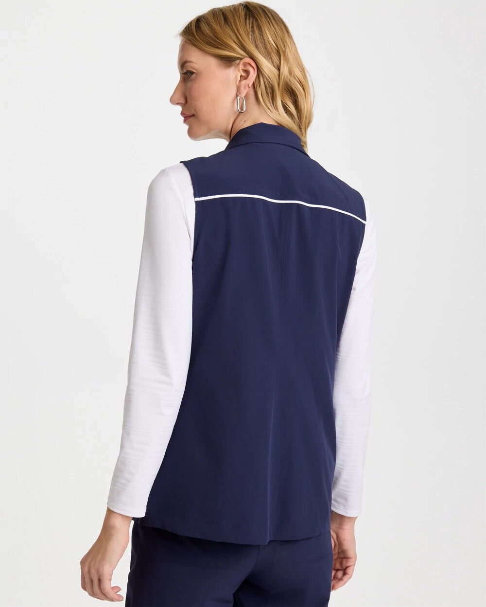 Zenergy® UPF Full Snap Vest Passport Blue - Chico's