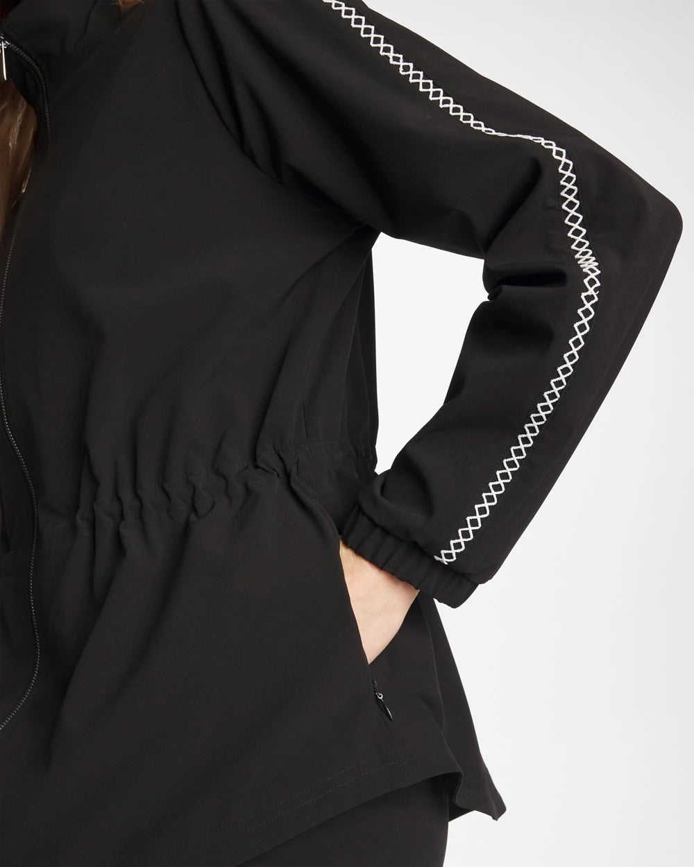Zenergy® UPF Lattice-Trim Jacket Black - Chico's