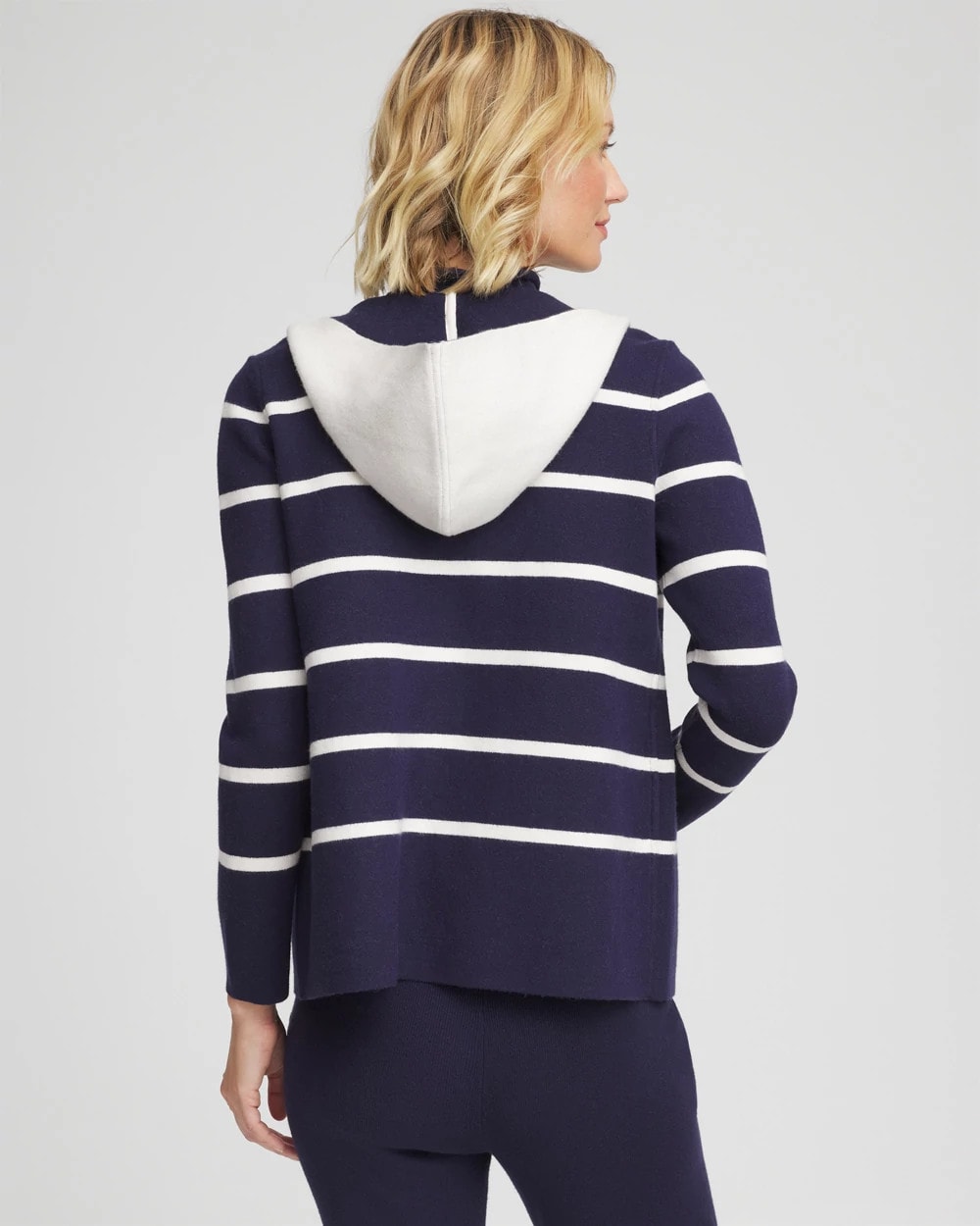 Zenergy® Luxe Reversible Stripe Cardigan Passport Blue - Chico's
