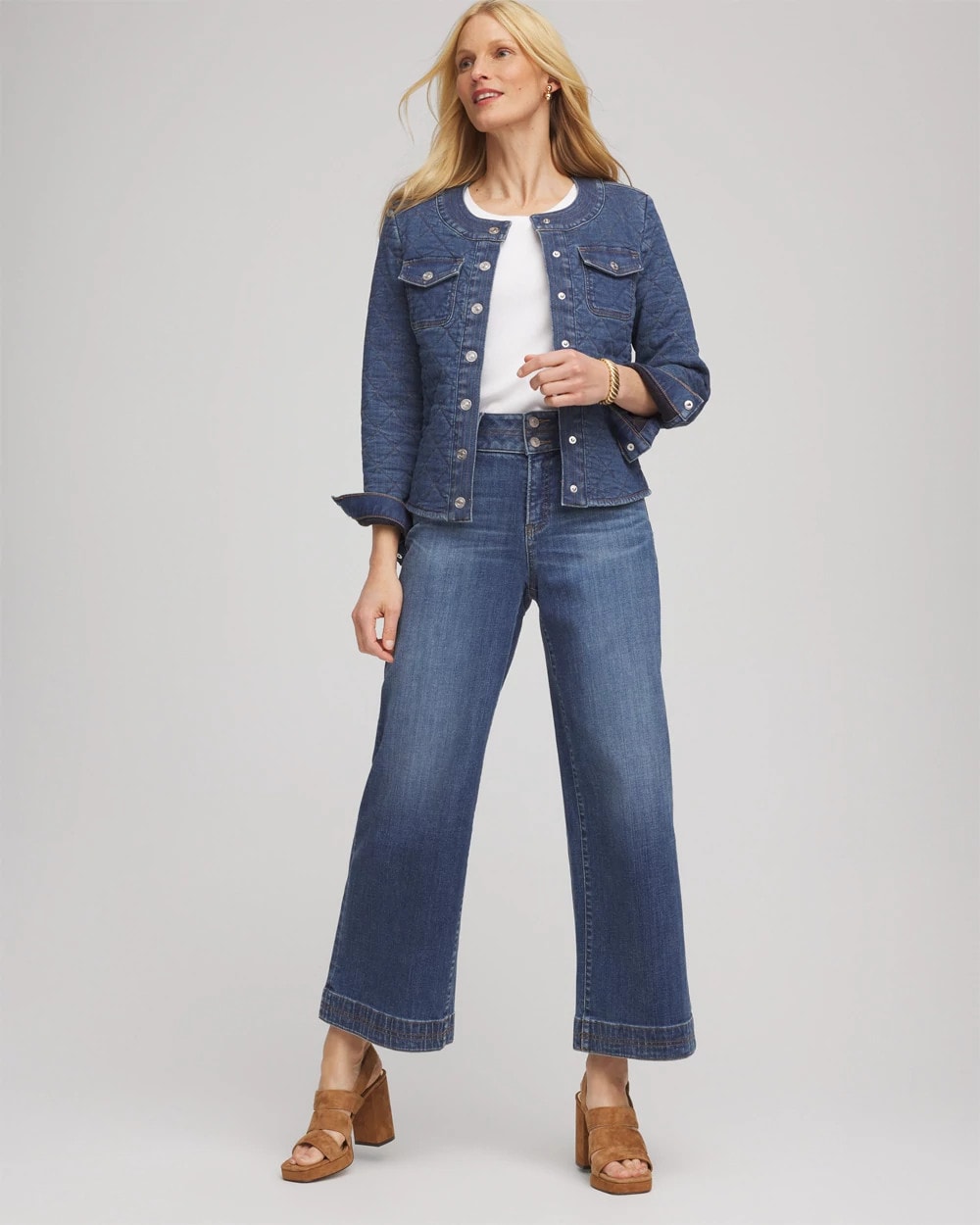 Quilted Denim Jacket Wilma Indigo - Chico's