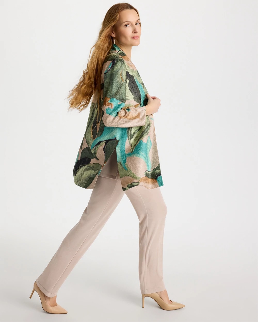 Travelers™ Soft Bloom Reversible Crushed Jacket Kelp Forest - Chico's