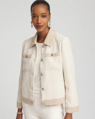 Tonal Neutral Tweed Jacket Neutral - Chico's