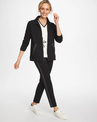 Zenergy® Double-Knit Pick Stitch Jacket Black - Chico's