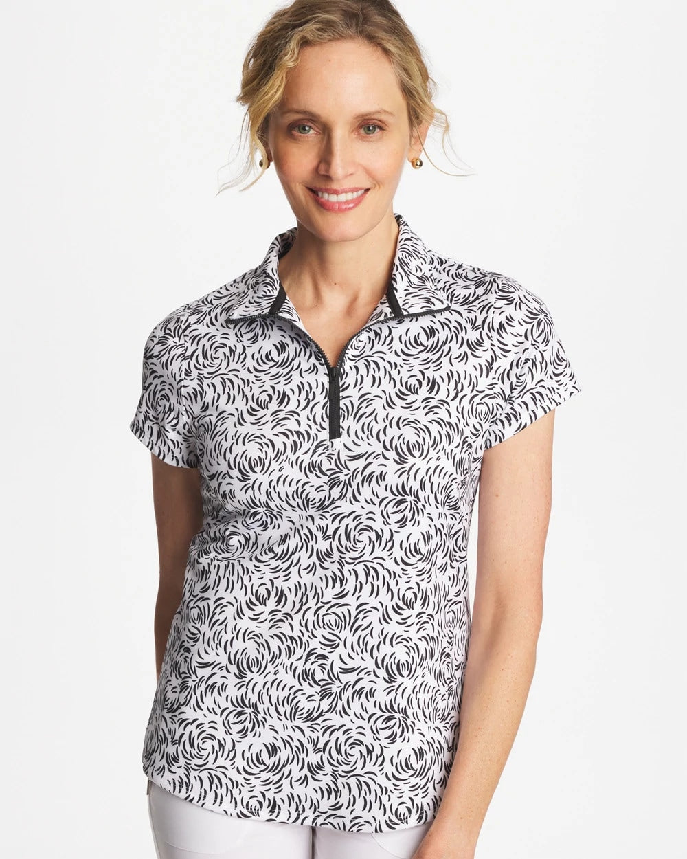 Zenergy® UPF Palma Half Zip Black - Chico's