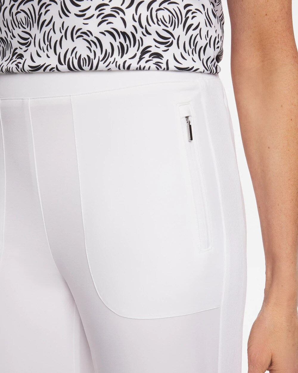 Zenergy® UPF Rib Mix Cropped Pants Alabaster - Chico's