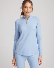 Zenergy® Luxe Half-Zip Pullover Top Crystal Topaz - Chico's