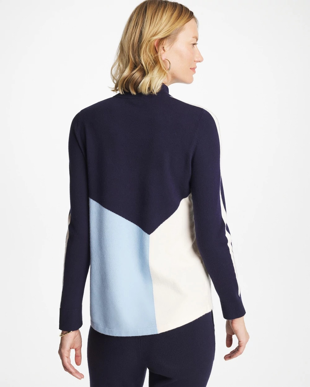 Zenergy® Luxe Colorblock Half-Zip Pullover Crystal Topaz - Chico's