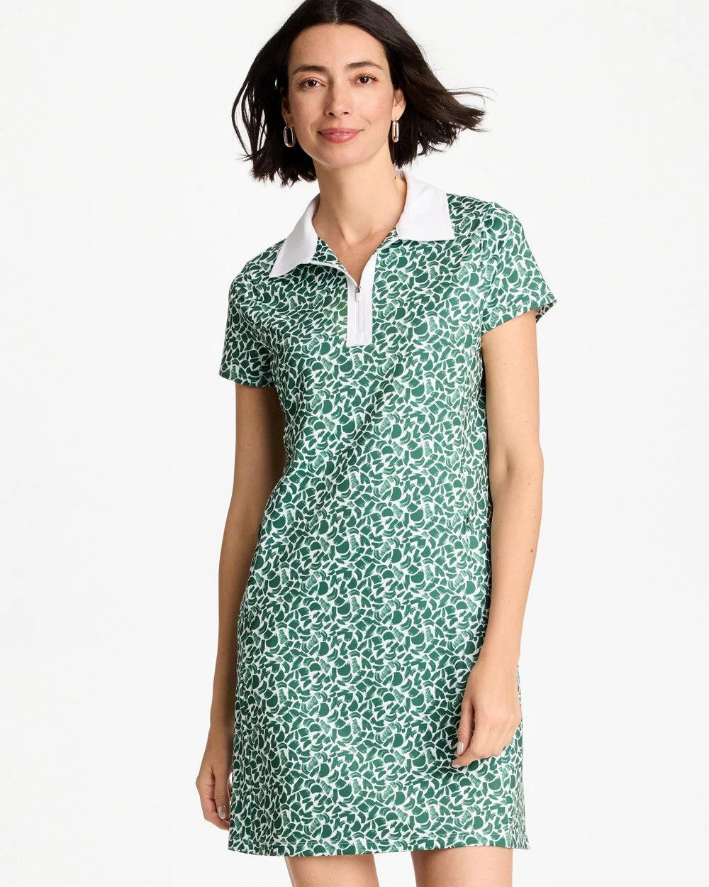 Zenergy® UPF Paint Contrast Dress Water Lily Green - Chico's