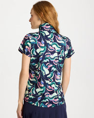 Zenergy® UPF Blooms Half Zip Polo Blossom - Chico's