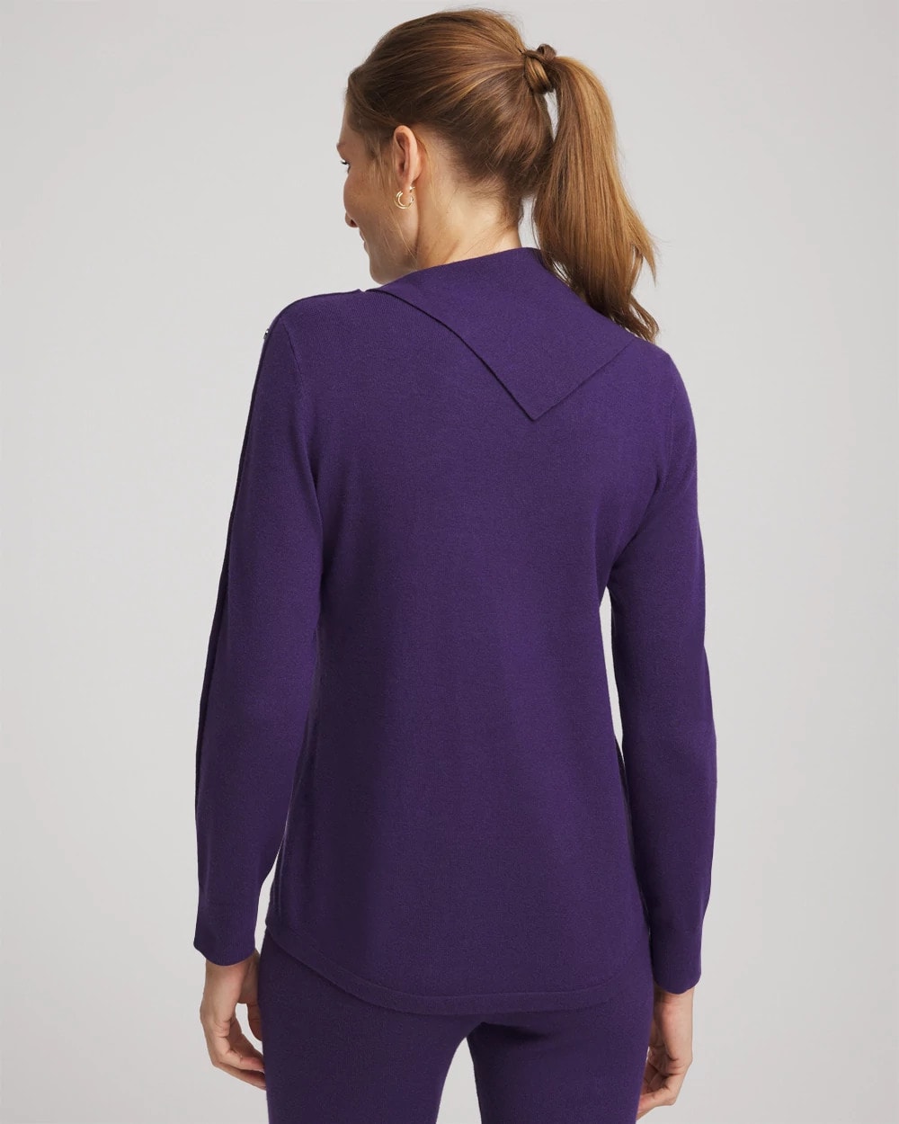 Zenergy® Luxe Envelope Neck Sweater Purple Elixir - Chico's