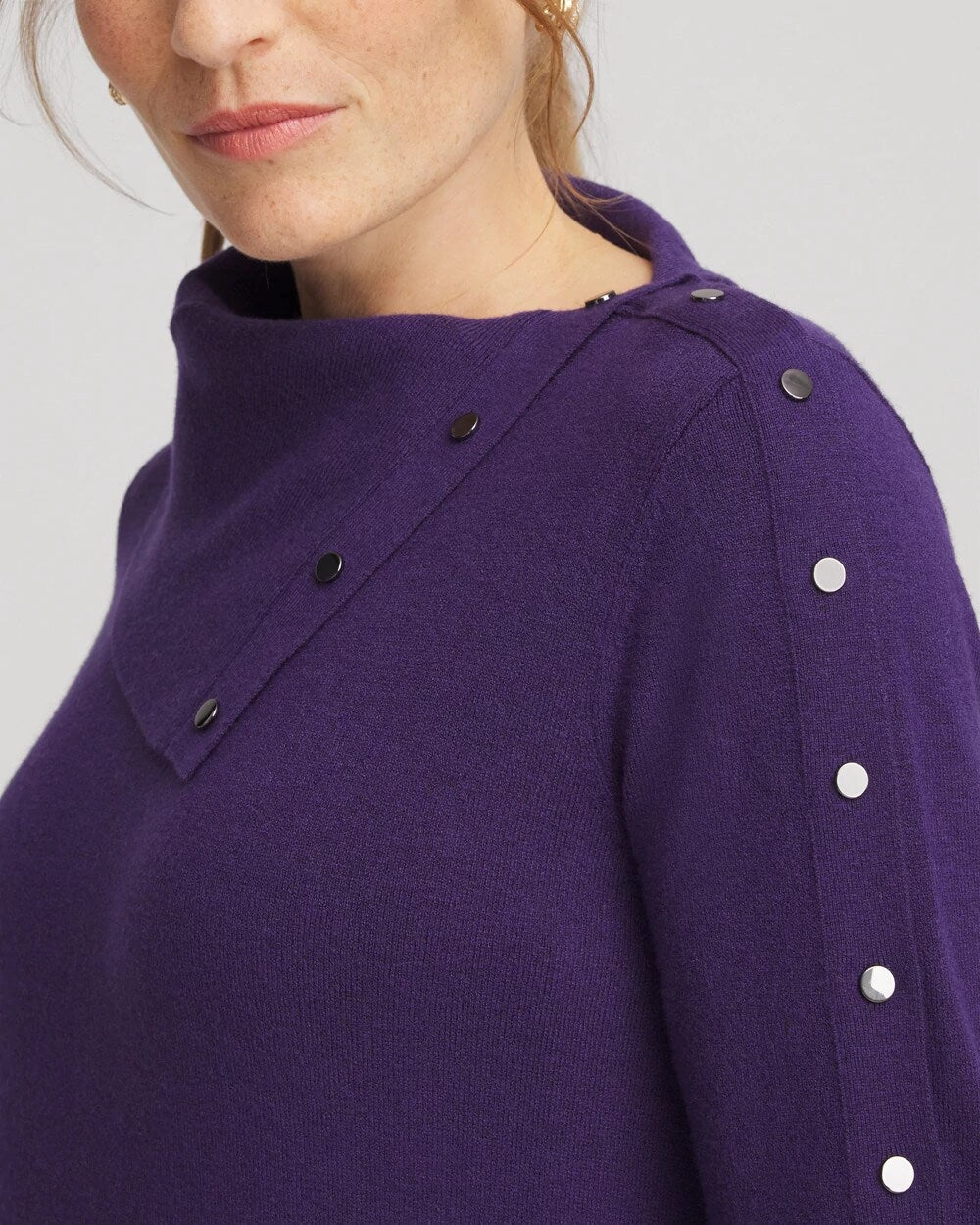 Zenergy® Luxe Envelope Neck Sweater Purple Elixir - Chico's