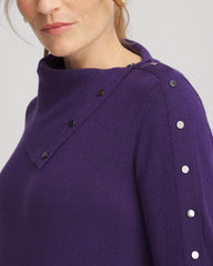 Zenergy® Luxe Envelope Neck Sweater Purple Elixir - Chico's