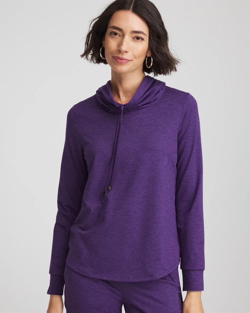 Zenergy® Cloud Cowlneck Top Purple Elixir - Chico's
