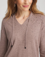 Zenergy® Luxe Rhinestone Sweater Taupe Heather - Chico's