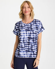 Zenergy® Tie-Dye Scoop-Neck Tee Passport Blue - Chico's