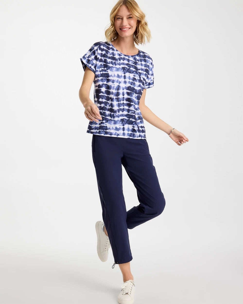 Zenergy® Tie-Dye Scoop-Neck Tee Passport Blue - Chico's