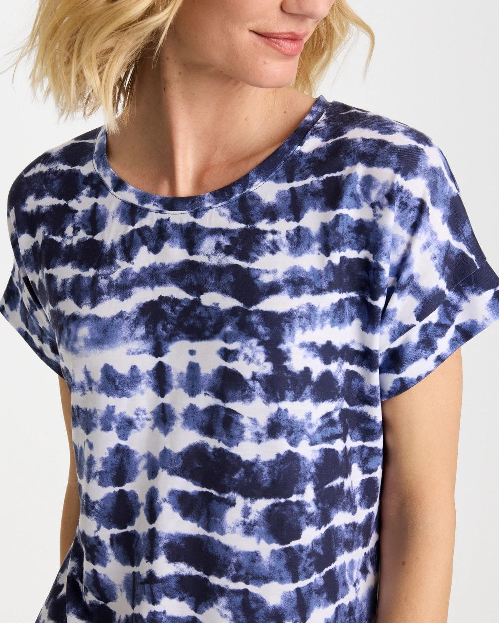 Zenergy® Tie-Dye Scoop-Neck Tee Passport Blue - Chico's