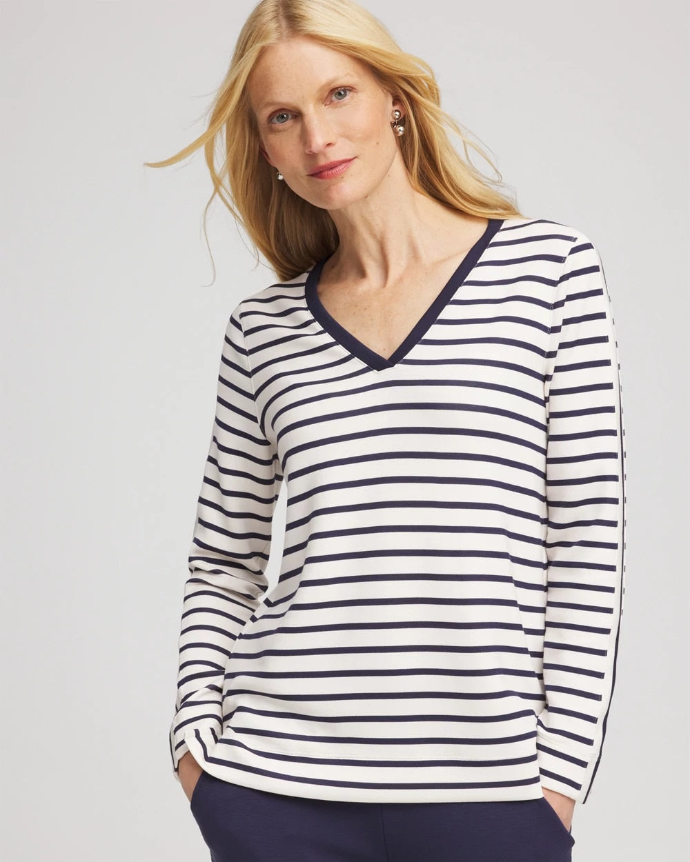 Zenergy® Soft Striped Top Passport Blue - Chico's