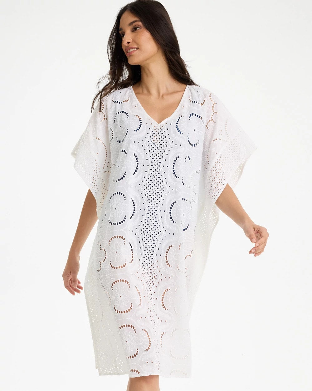 Woven Long Swim Cover-Up Alabaster - Chico's
