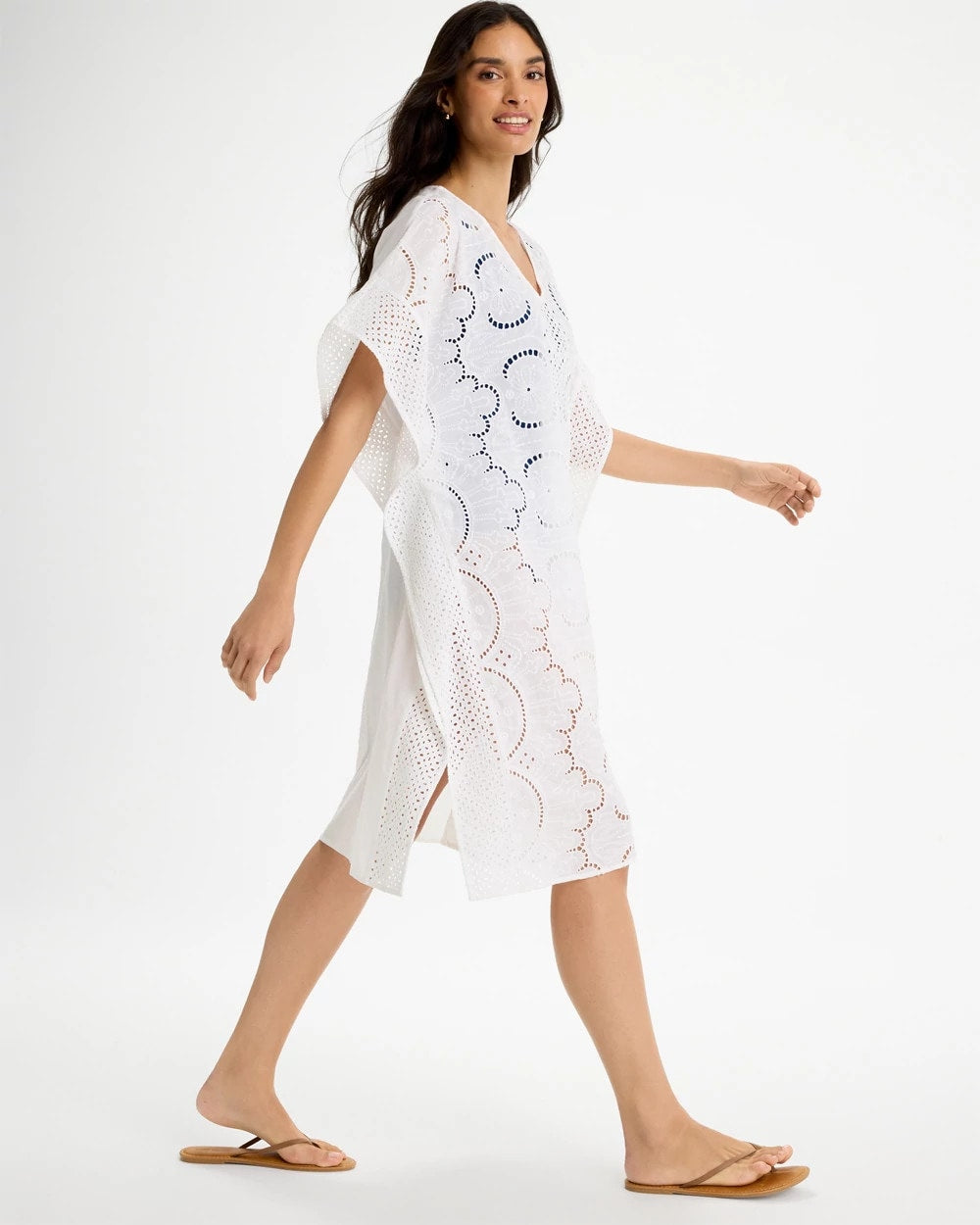 Woven Long Swim Cover-Up Alabaster - Chico's