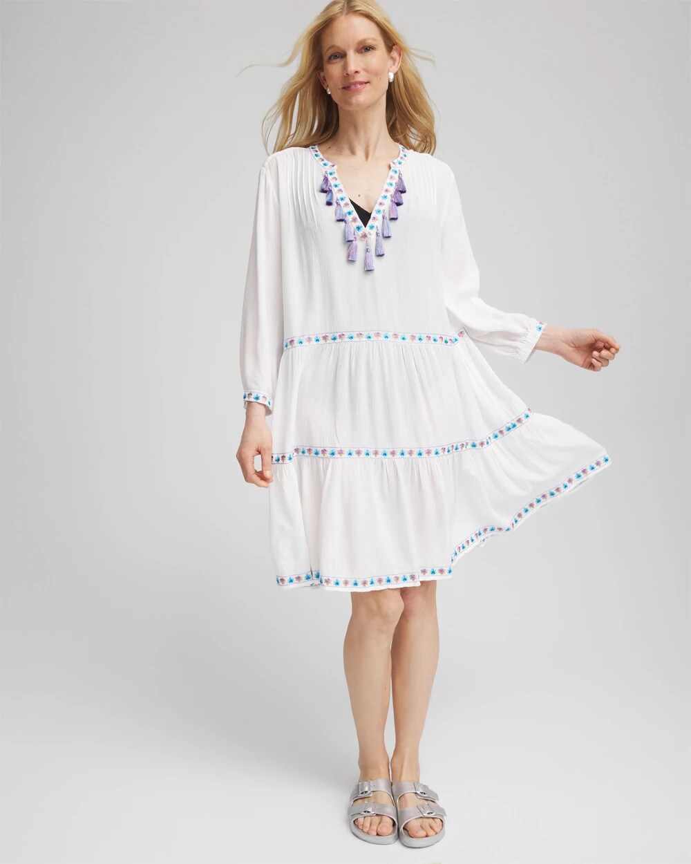 Chico's Beach Swimsuit Cover-Up Dress Alabaster - Chico's