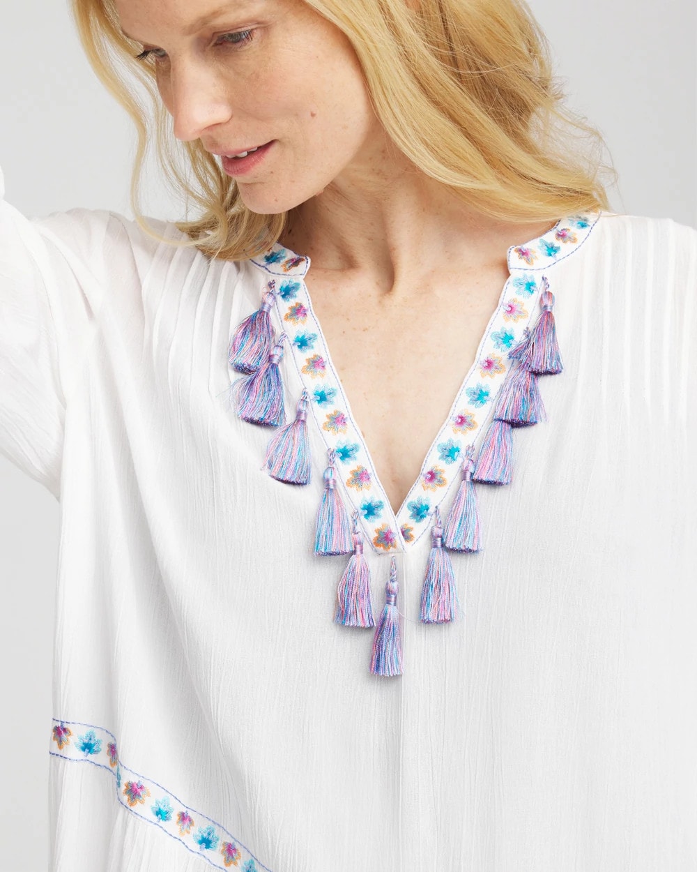 Chico's Beach Swimsuit Cover-Up Dress Alabaster - Chico's