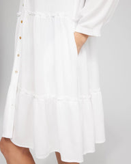 Button Front Swim Coverup Alabaster - Chico's