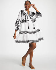 Woven Printed Swim Cover-Up Dress Alabaster - Chico's