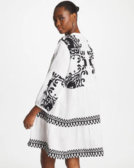 Woven Printed Swim Cover-Up Dress Alabaster - Chico's