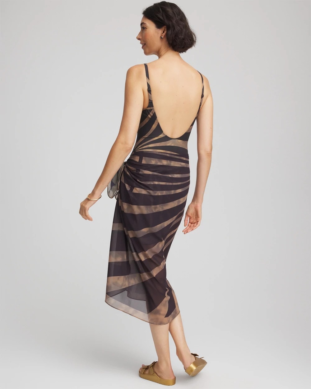 Gottex Desert Queen Pareo Black/Brown - Chico's