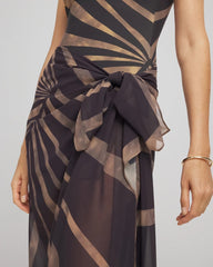 Gottex Desert Queen Pareo Black/Brown - Chico's