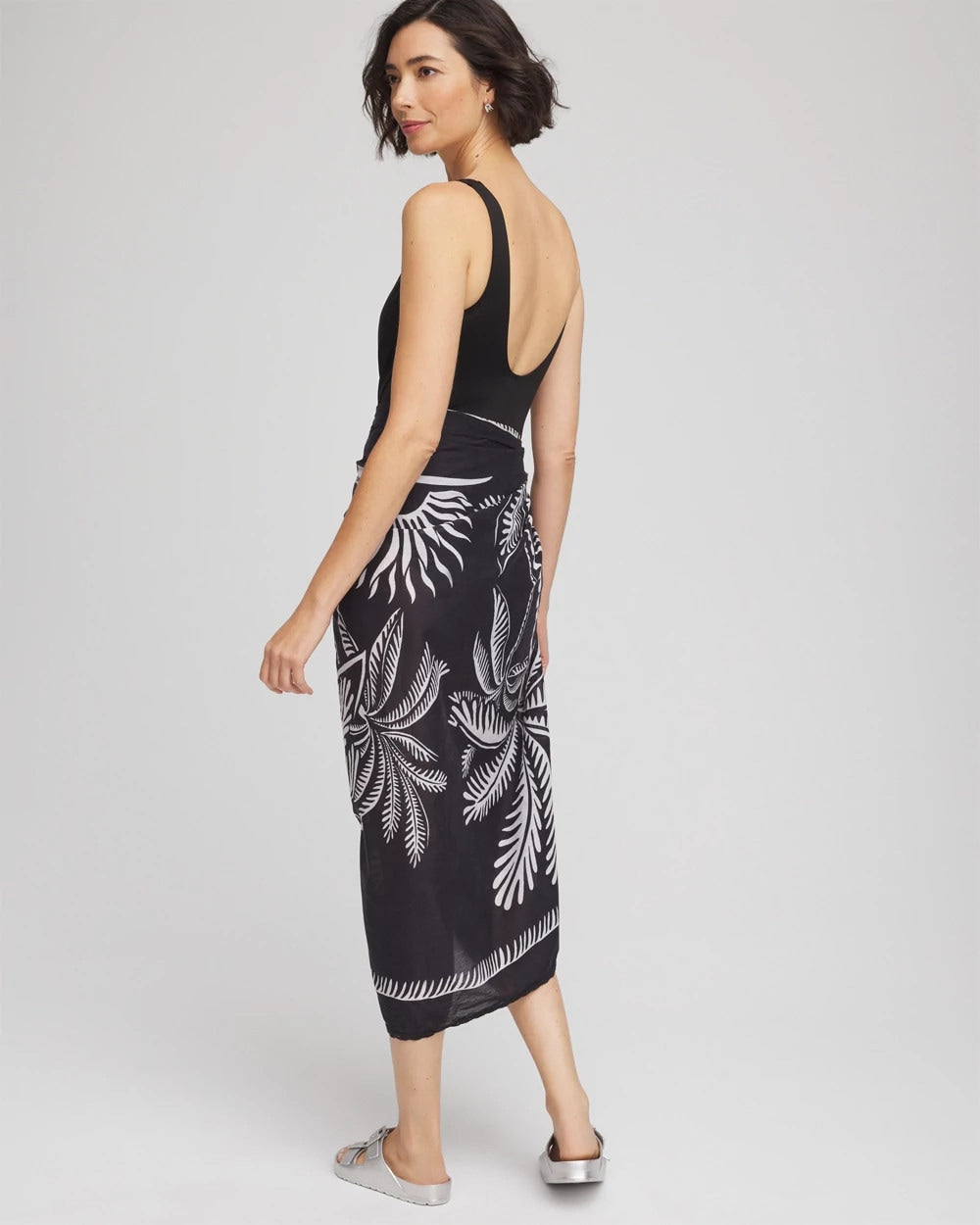 Magicsuit® Hearts of Palm Pareo Black/Multi - Chico's