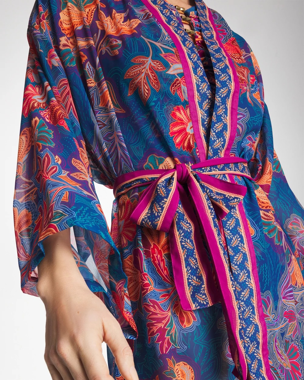 Miraclesuit® Decoupage Kimono Multi Print - Chico's