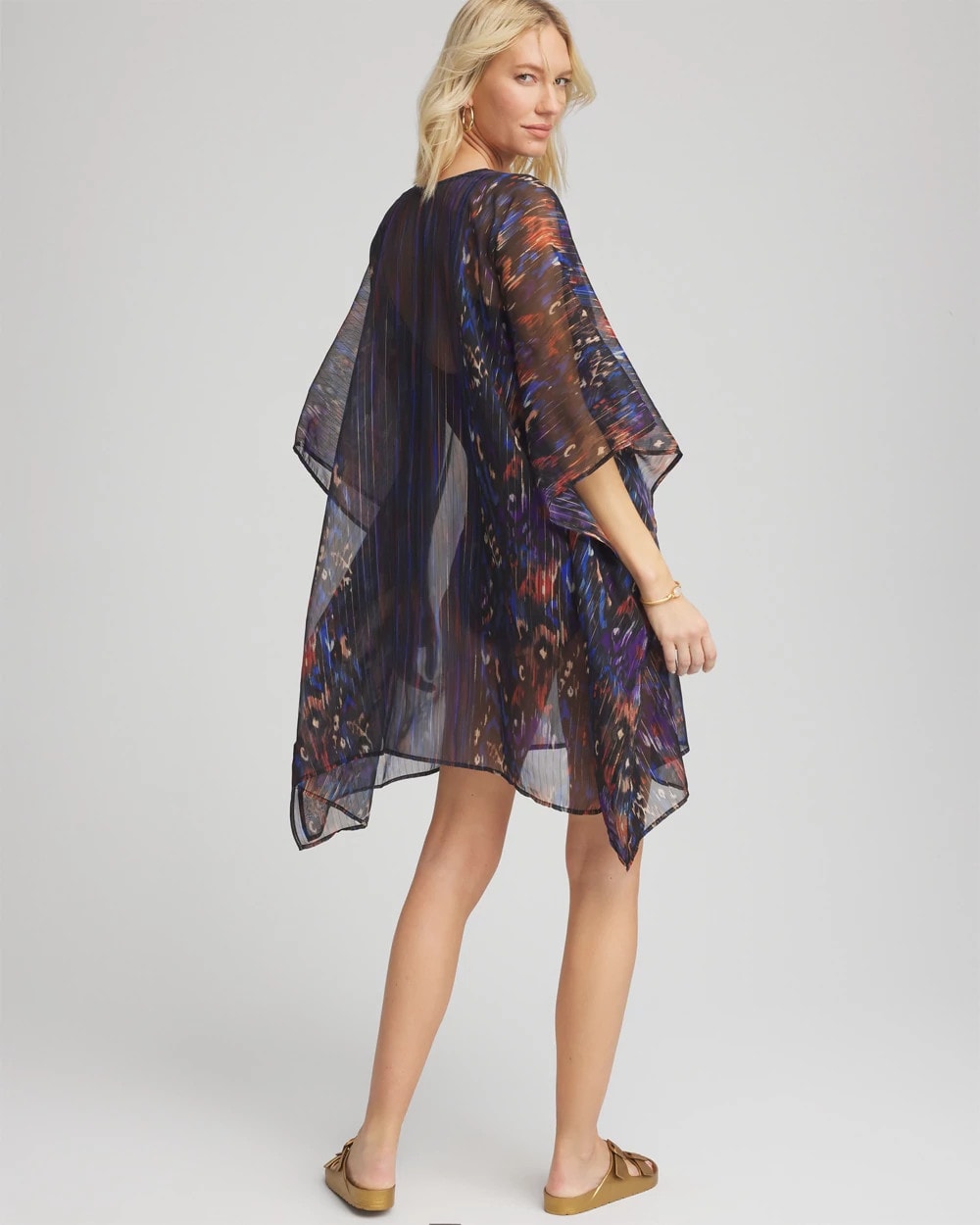 Miraclesuit® Tapiz Caftan Cover-Up Black/Multi - Chico's