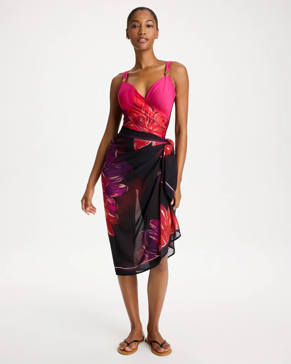 Miraclesuit® Petali Rosa Siren One Piece Black/Multi - Chico's