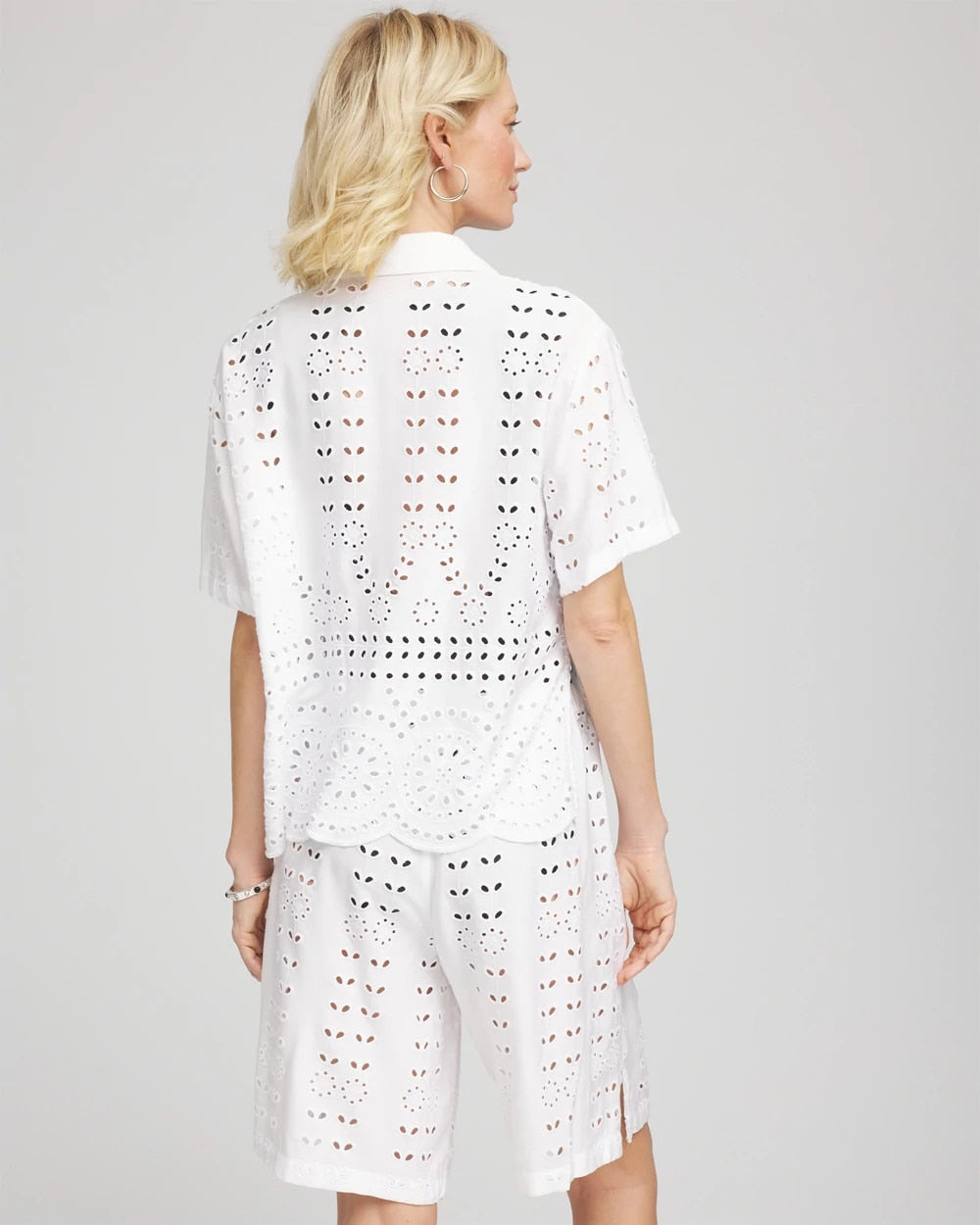 Swimsuit Cover-Up Short and Shirt Set Alabaster - Chico's