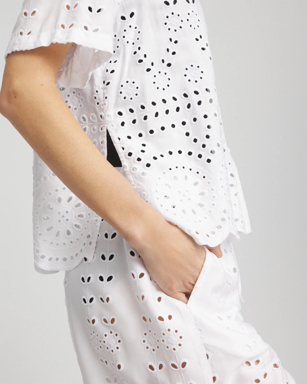 Swimsuit Cover-Up Short and Shirt Set Alabaster - Chico's