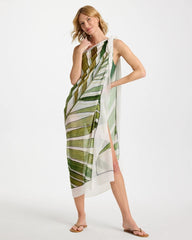 Gottex Willow Pareo Green Print - Chico's