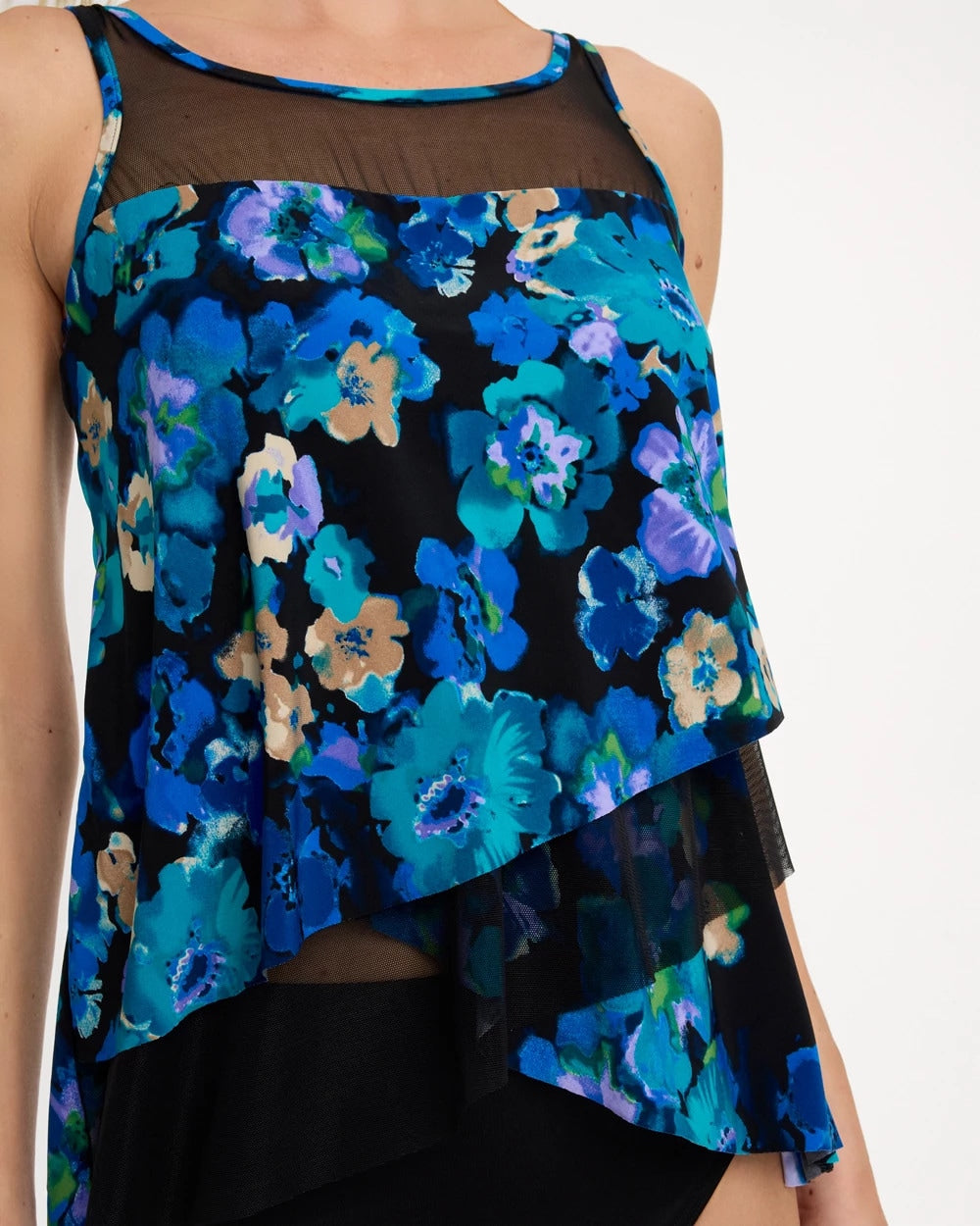 Secret Garden Mirage Tankini Black/Multi - Chico's