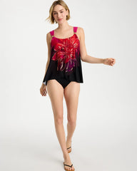 Miraclesuit® Petali Rosa Dazzle Tankini Black/Multi - Chico's
