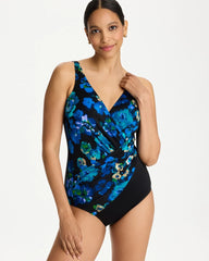 Secret Garden Oceanus One Piece Black/Multi - Chico's