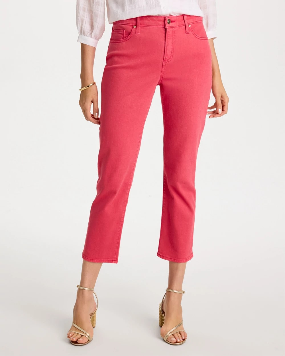 Girlfriend Roll Cuff Crop Jeans Hot Honeysuckle - Chico's
