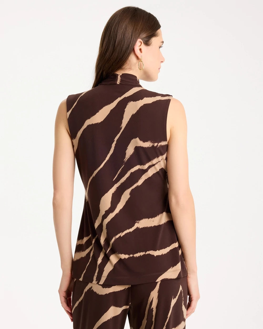 Travelers™ Zebra Knit Wrap Top Cocoa Bean - Chico's