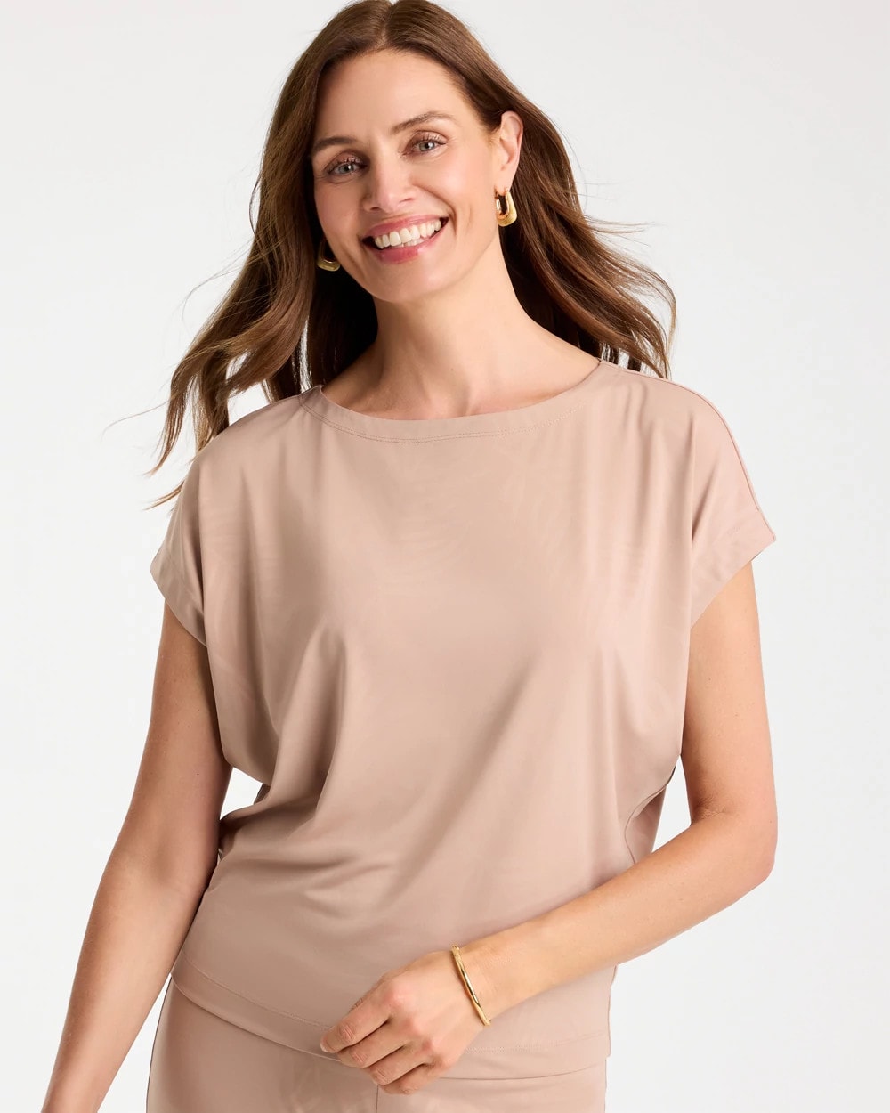 Travelers™ Palm Embossed Knit Top Mocha Mousse - Chico's