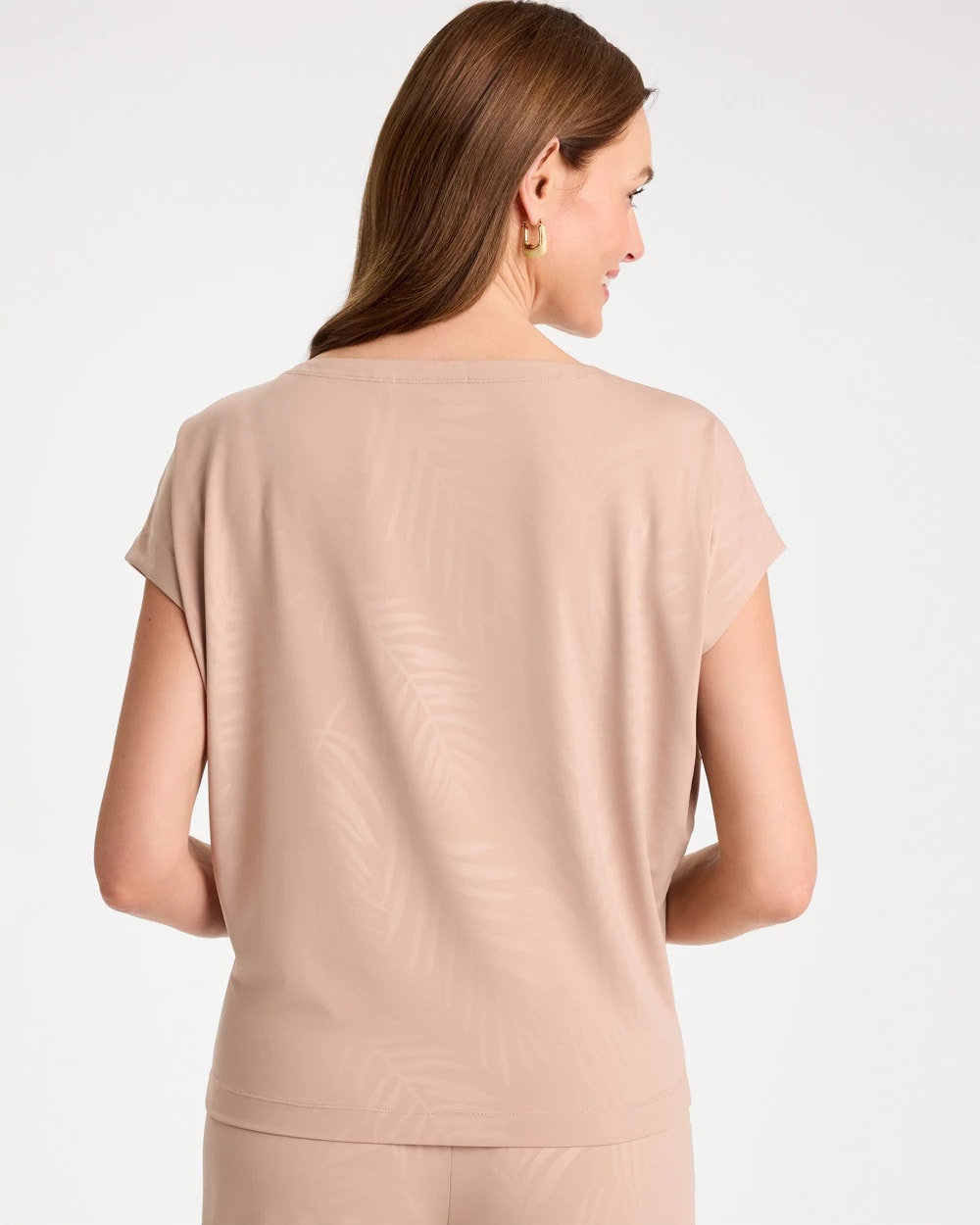 Travelers™ Palm Embossed Knit Top Mocha Mousse - Chico's