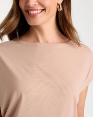 Travelers™ Palm Embossed Knit Top Mocha Mousse - Chico's