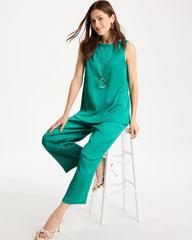 Travelers™ Crinkle Textured Tank Topanga Green - Chico's
