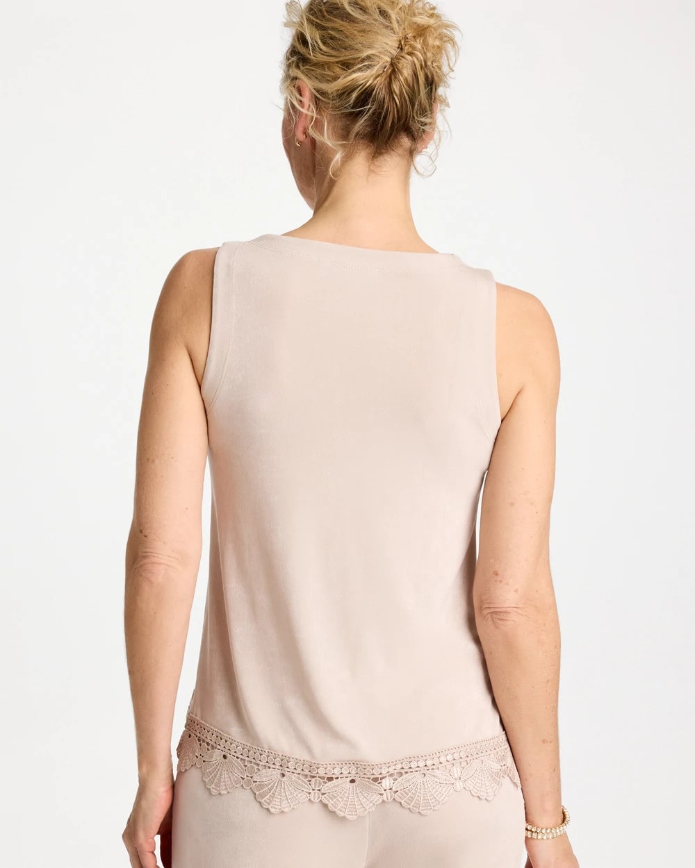 Travelers™ Scallop Lace Tank Smokey Taupe - Chico's