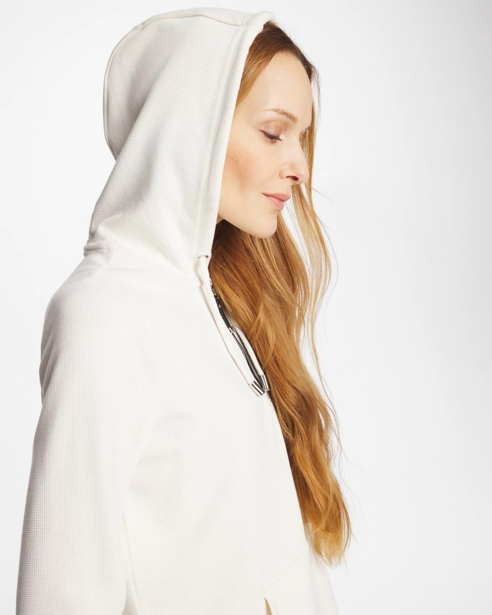 Zenergy® Soft Waffle Hooded Top Cream - Chico's